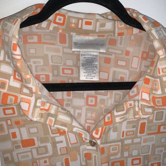 Retro, Mod, Patterned Button Up Shirt - Picture 3 of 8